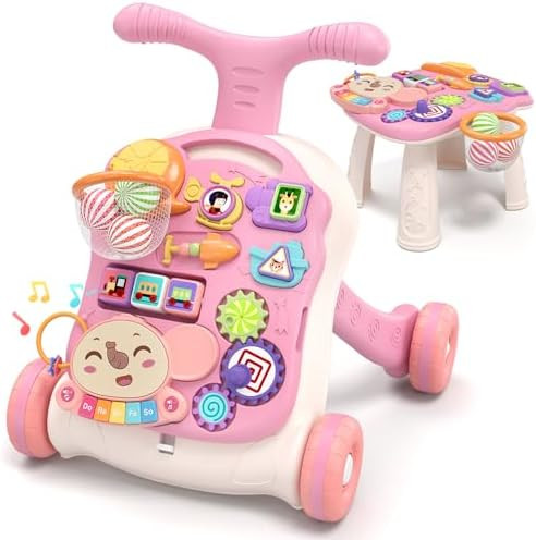 QDRAGON 3 in 1 Baby Walker and Activity Center for Girl, Learning to Walk, Sit to Stand, Early Ed... | Amazon (US)