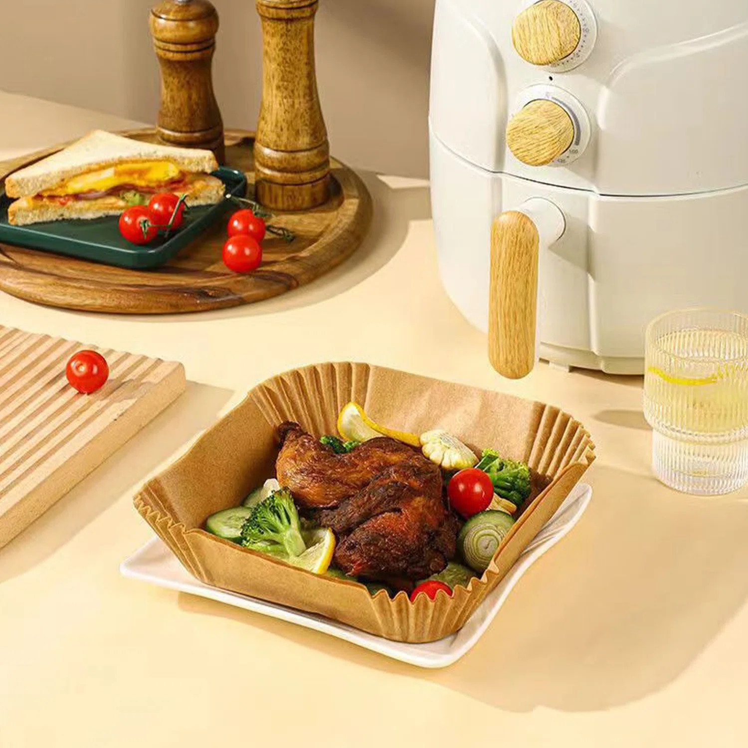 100 Pcs Square Air Fryer Paper Liners | Wayfair North America