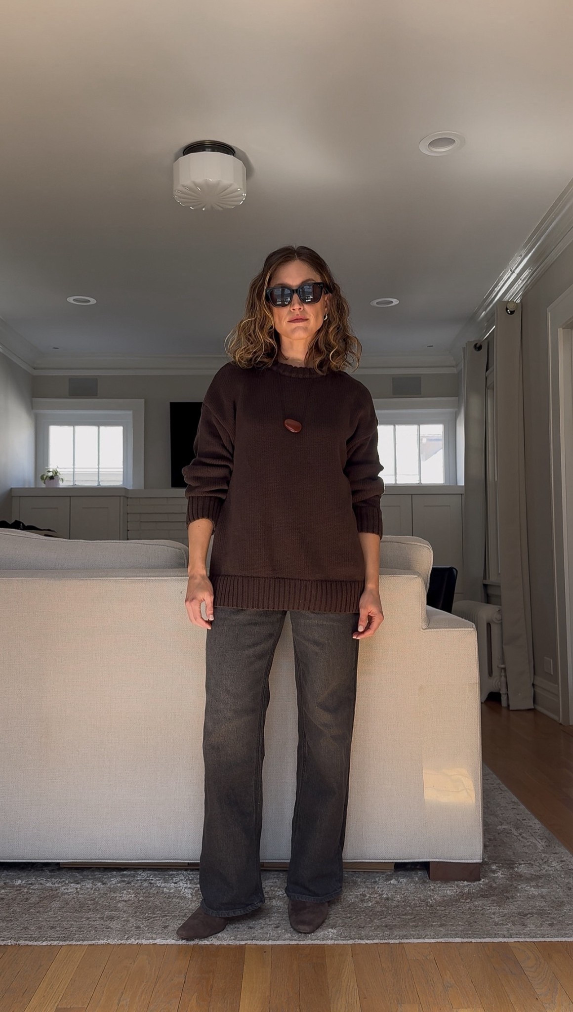 Look of the Day // 3.23

Gap sweater, XS, TTS for an oversized fit. Quince denim, 25, TTS. Madewell boots, similar linked. Quince sunglasses. Quince earrings. Heaven Mayhem necklace  

#LTKOver40 #LTKPetite #LTKootd