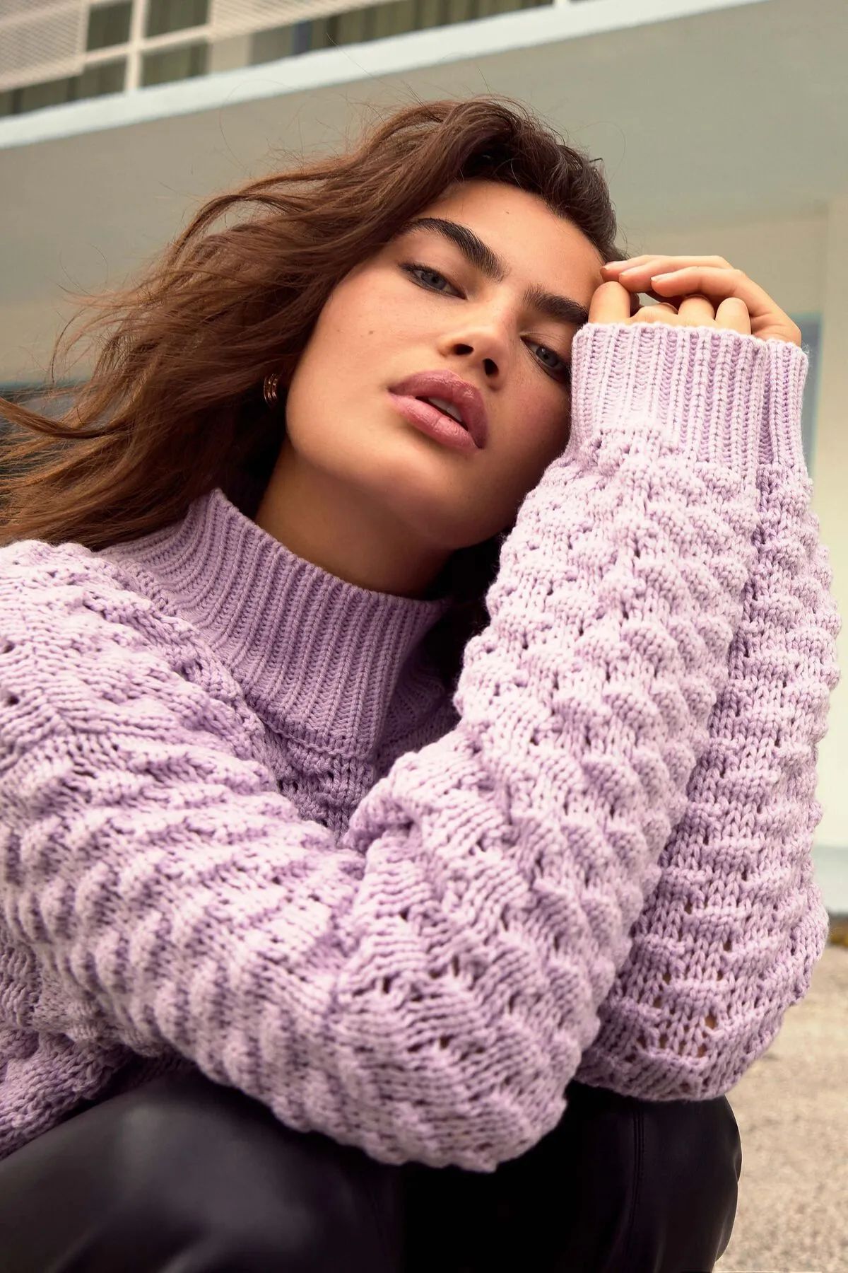 Textured Turtleneck Sweater | Dynamite Clothing