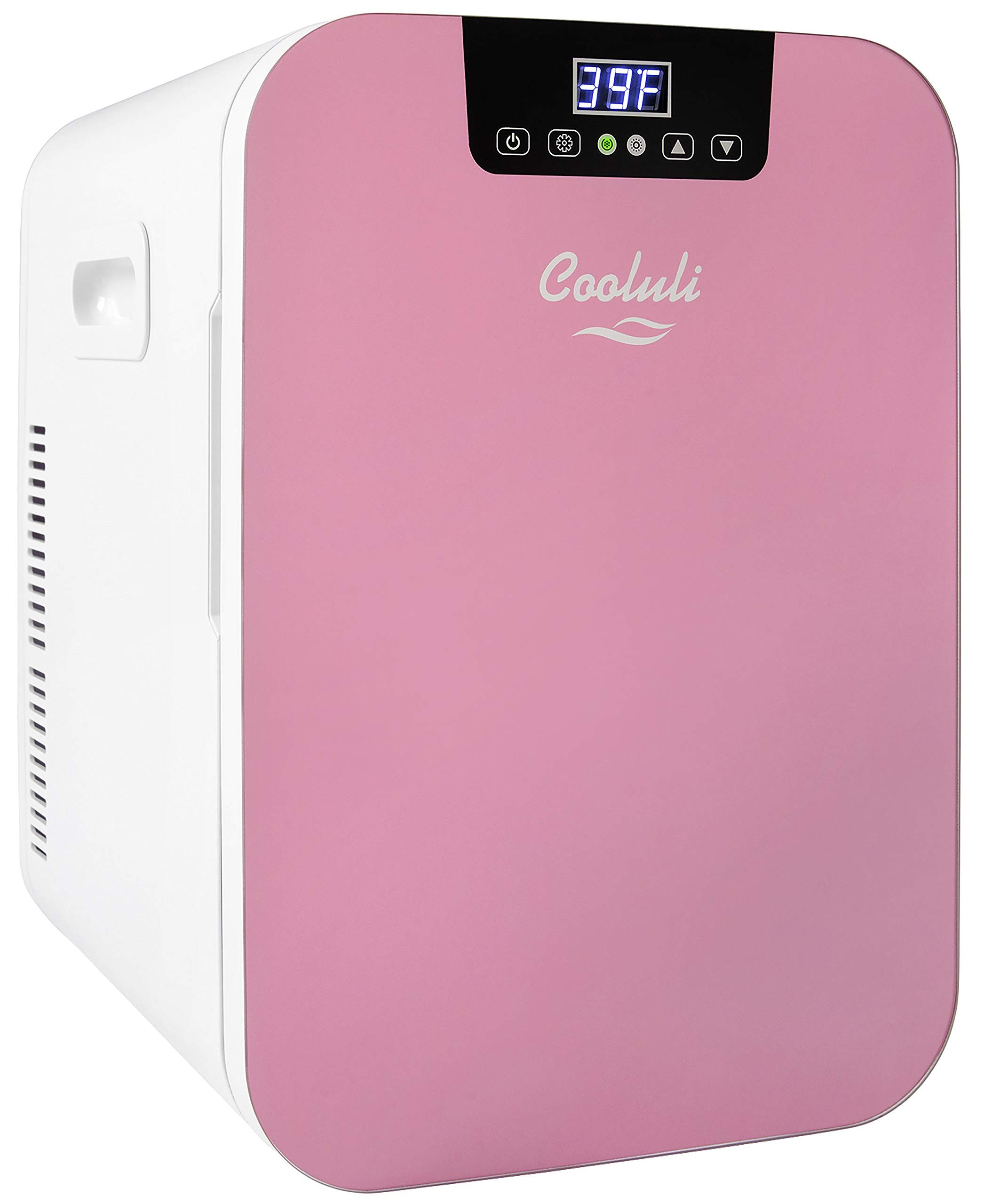 Cooluli 20L Mini Fridge For Bedroom - Car, Office Desk & College Dorm Room - Glass Front & Digita... | Amazon (US)