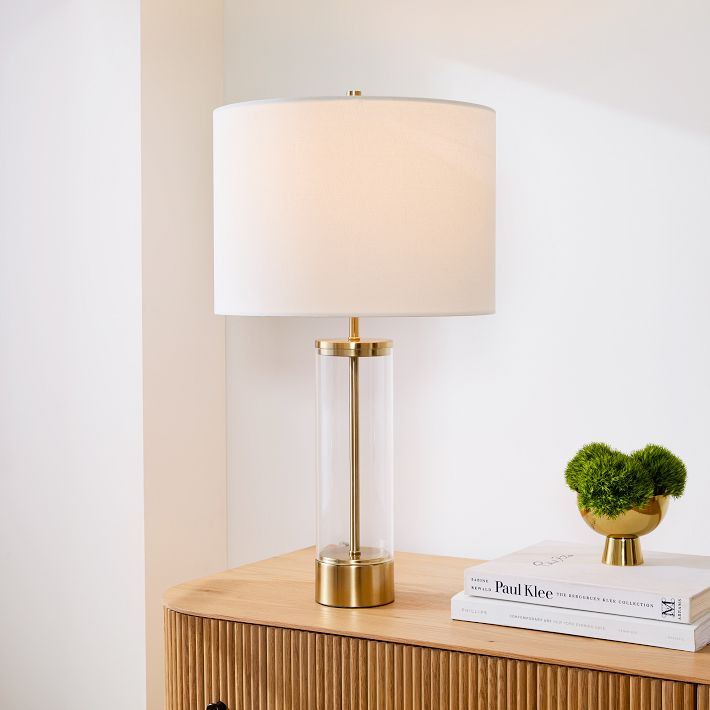 Acrylic Column USB Table Lamp (25") | West Elm (US)
