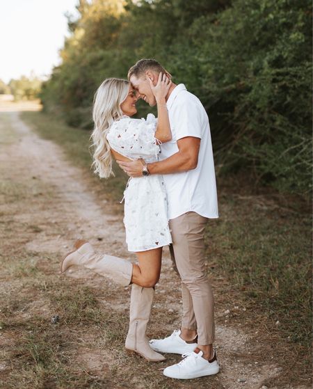 family pictures, white dress, western boots, free people, bridal outfit, bride to be (wearing size XS) 

#LTKfamily #LTKmens