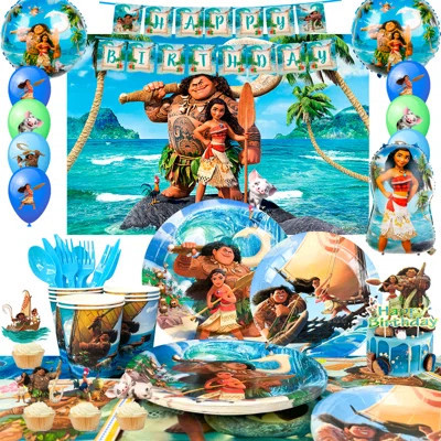 Moana Birthday Party Supplies, 115 pcs Moana Party Decorations and Tableware Set | Wayfair North America