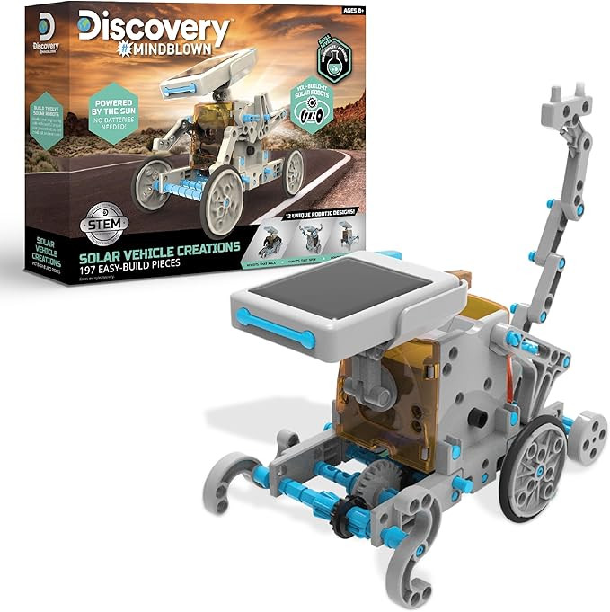 Discovery #Mindblown STEM 12-in-1 Solar Robot Creation 197-Piece Kit with Working Solar Powered M... | Amazon (US)
