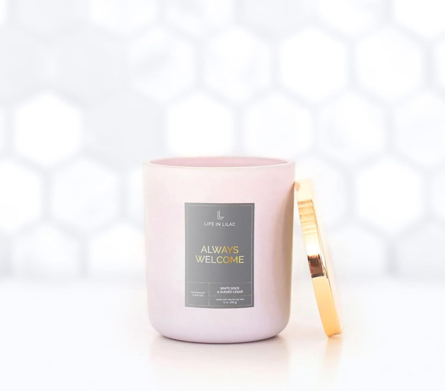 Amazon.com: Life in Lilac Always Welcome Candle: Spice and Cedar, Luxury Scented Natural Soy Cand... | Amazon (US)