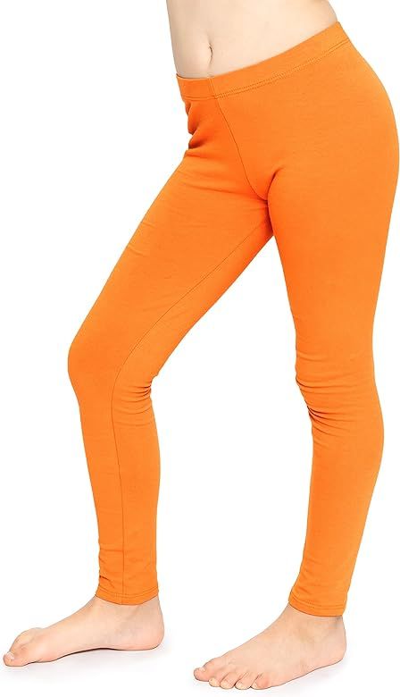 Stretch is Comfort Girl's Cotton Footless Leggings | Stretchy | Size 4-16 | Amazon (US)