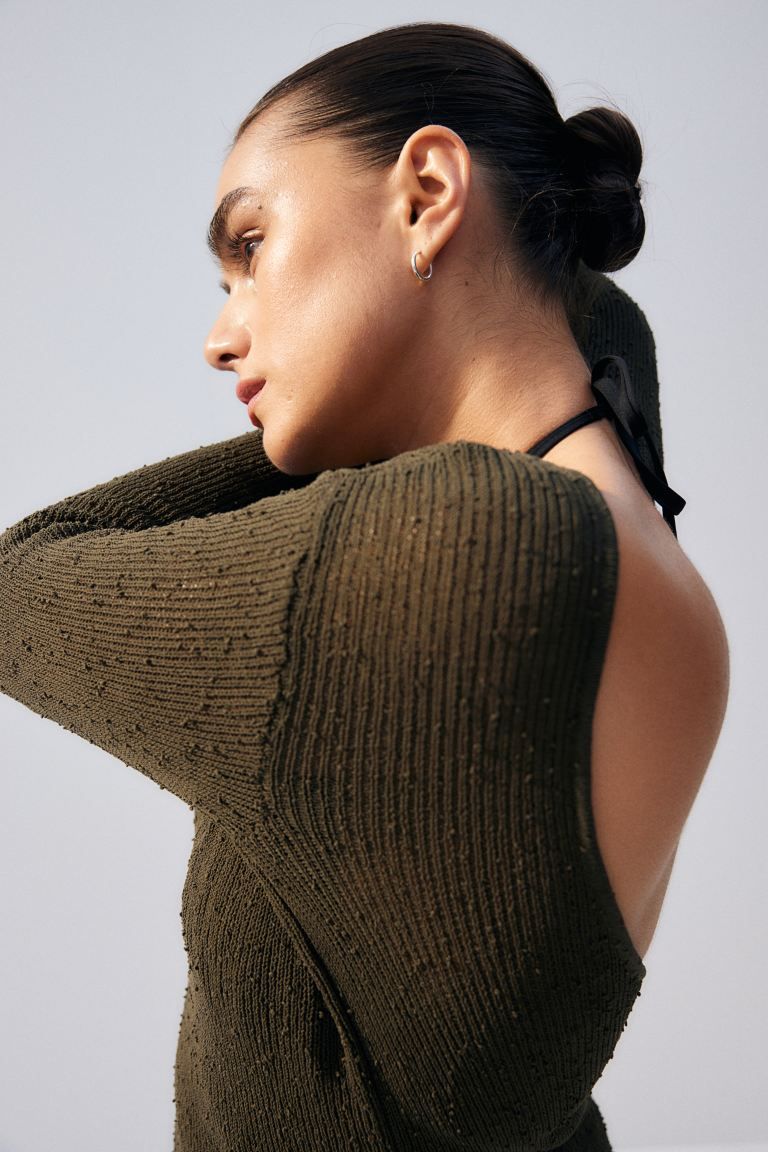 Knit Dress with Low-cut Back | H&M (US + CA)