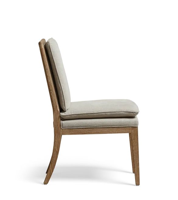 Vasa Linen Dining Chair – Mushroom Gray | OKA US