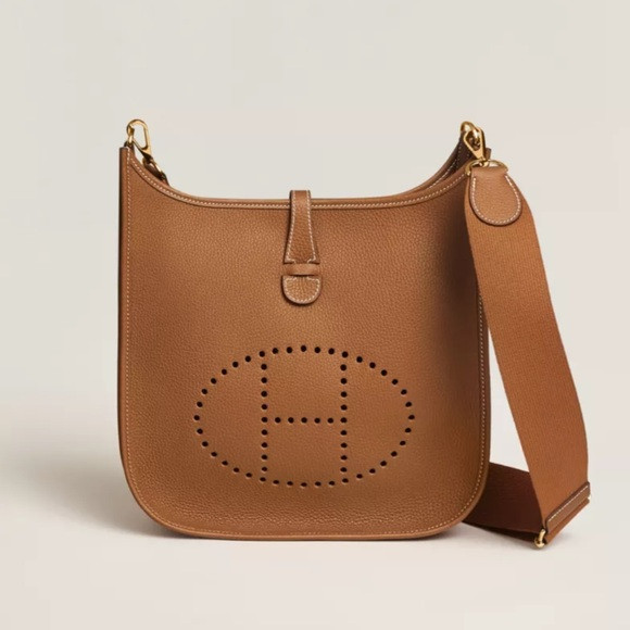 Hermes AUTHENTIC Evelyne GM 33 Bag in Gold Crossbody 🍊 | Poshmark