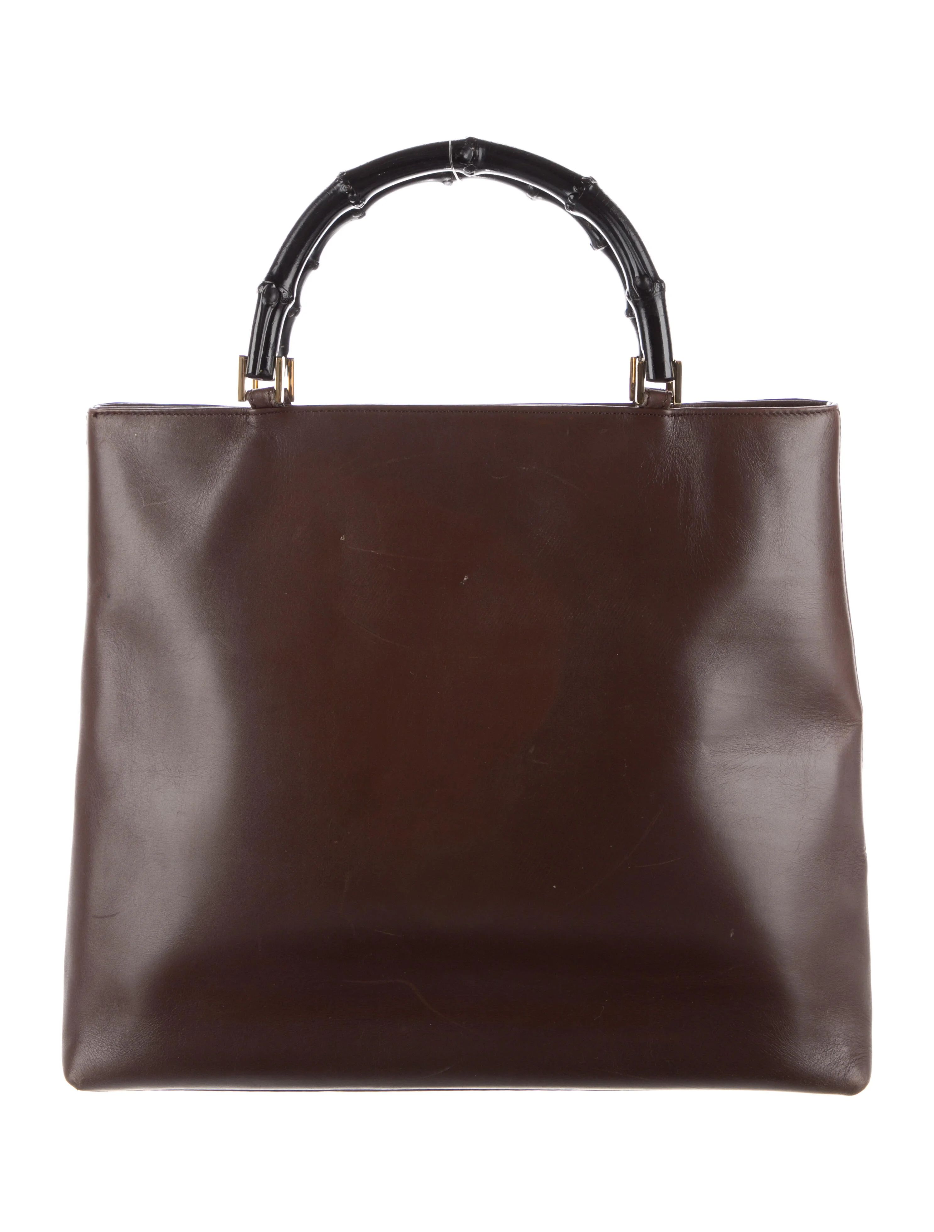 Vintage Leather Bamboo Tote | The RealReal