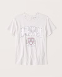 Women's Relaxed Harvard Graphic Tee | Women's Clearance | Abercrombie.com | Abercrombie & Fitch (US)