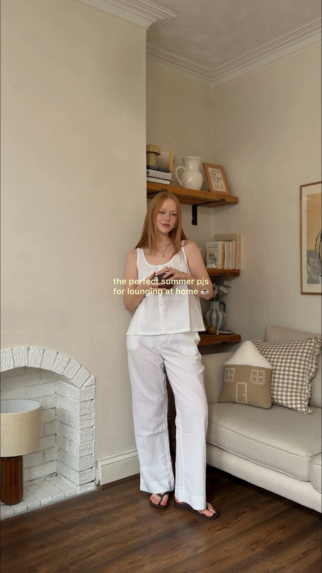 Summer Pjs, White Pjs, Nightwear, Cotton Pyjamas

#LTKuk #LTKsummer #LTKhome
