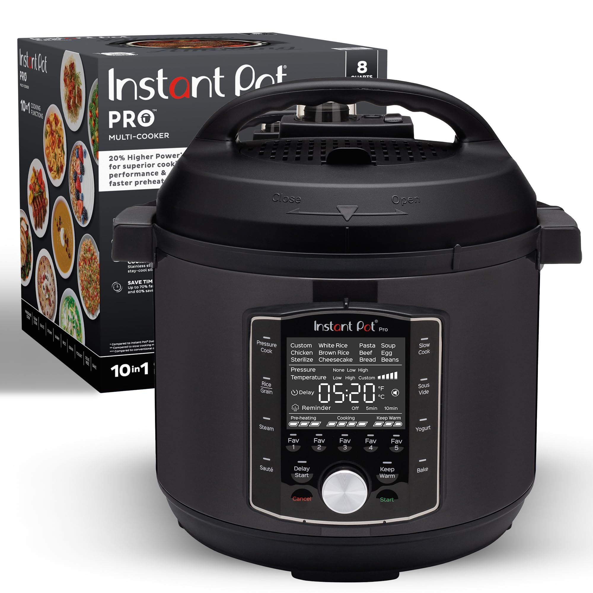 Instant Pot Pro (8 QT) 10-in-1 Pressure Cooker, Slow Cooker, Rice/Grain Cooker, Steamer, Sauté, ... | Amazon (US)