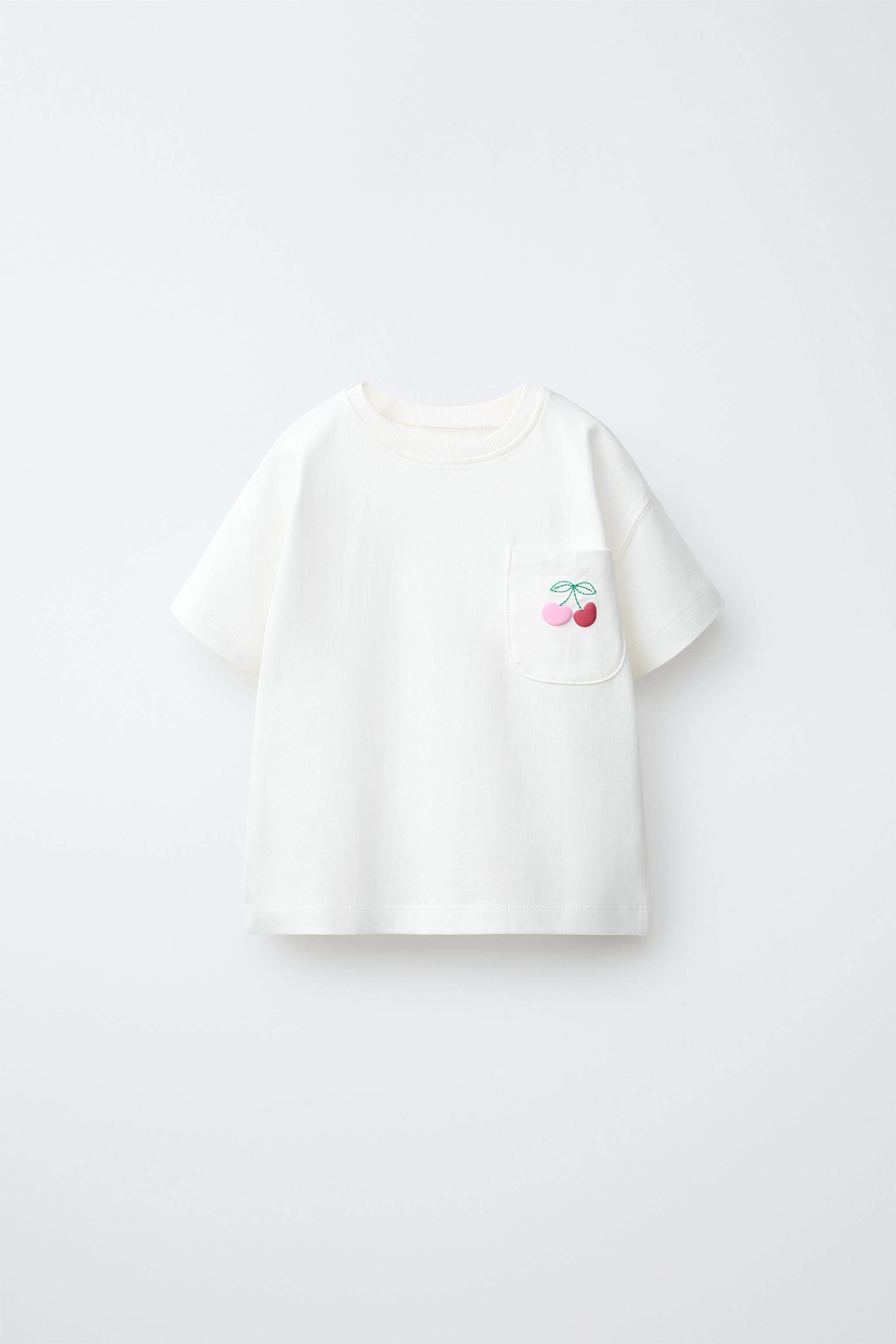 EMBROIDERED POCKET T-SHIRT | Zara Canada