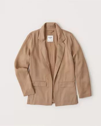 Drapey Tencel Blazer | Abercrombie & Fitch US & UK