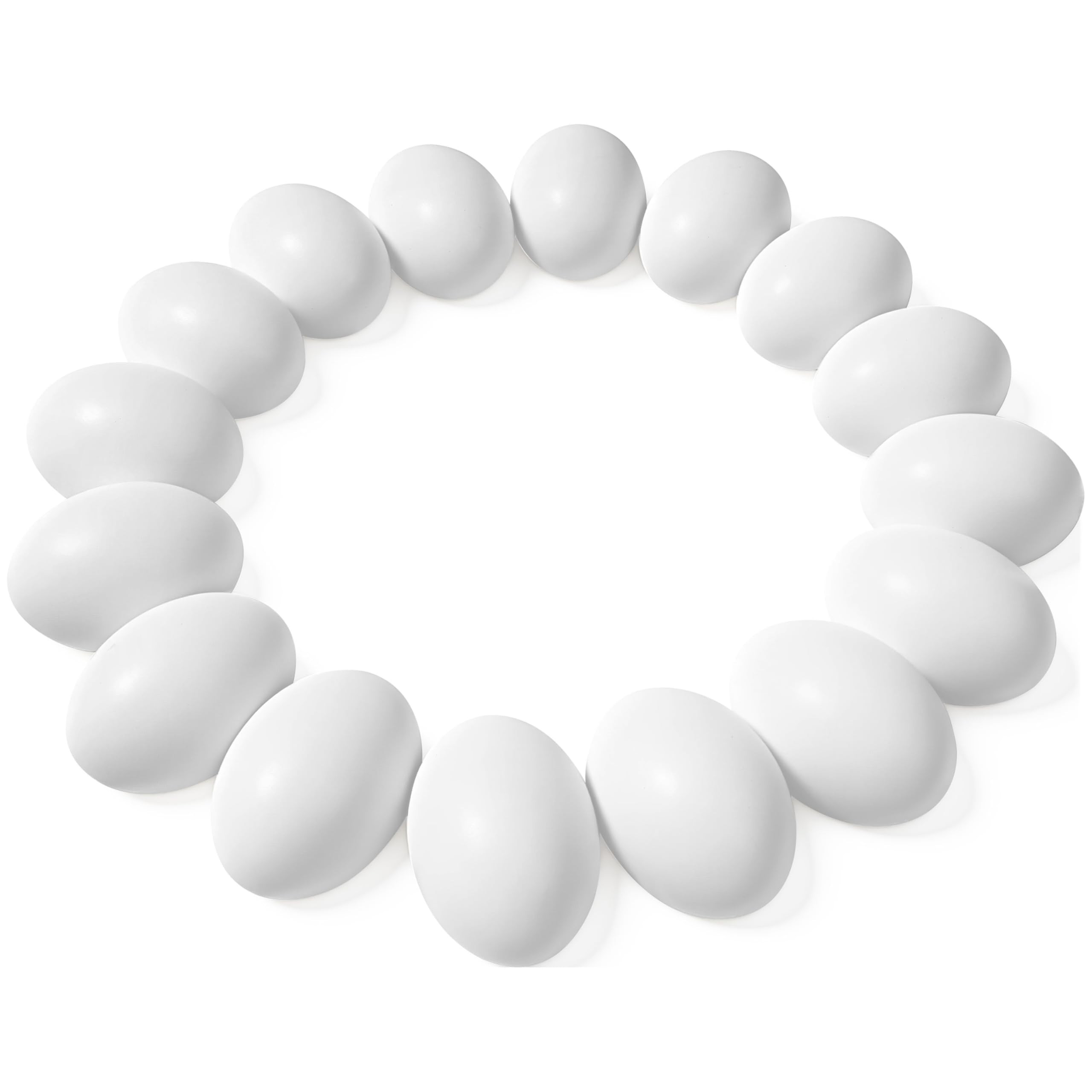 JOYIN 36 Pcs Easter White Wooden Egg, Fake Eggs Plain Decorating for DIY Paint Your Own Egg Decor... | Amazon (US)