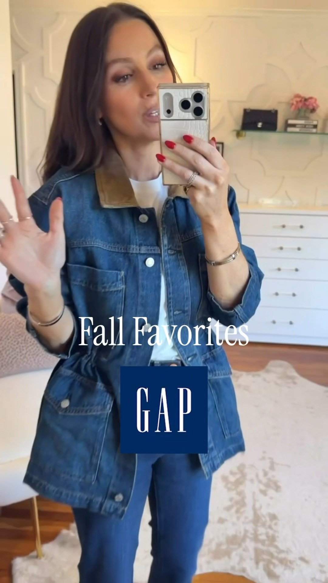 Must have Gap staples 40% off for friends and family! I did my true size in all except the denim darted top I sized up one! 

 #LTKgrwm #LTKootd #LTKOver40