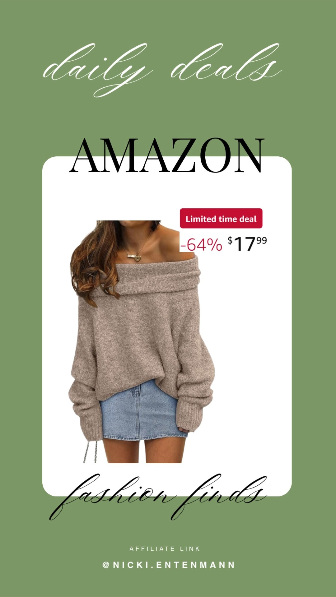 This off the shoulder oversized batwing sleeve loose pullover sweater top brings cheerful charm and effortless style to everyday outfits with cozy flair. #OversizedSweater #BatwingSleeves #PulloverTop #WomenFashion #WardrobeEssentials #DailyOutfits #LifestyleLooks #CozyWear #ModernStyle #FashionFavorites 🧶👗✨
 

 #LTKdayinmylife #LTKootd #LTKSeasonal