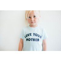 Love Your Mother childrens tshirt, by The Bee  The Fox, Made in USA | Etsy (US)