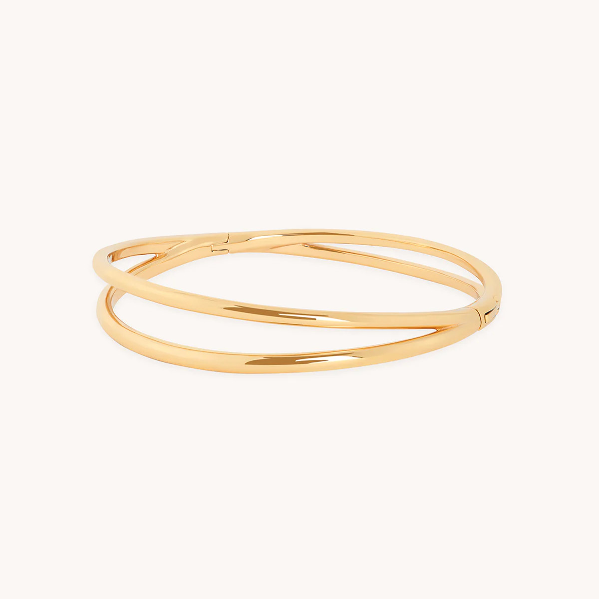 Crossover Illusion Bangle in Gold | Astrid & Miyu UK