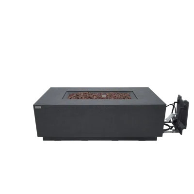 Andes Hidden Tank Rectangle Concrete 66" Fire Table by Elementi Fire | Wayfair North America