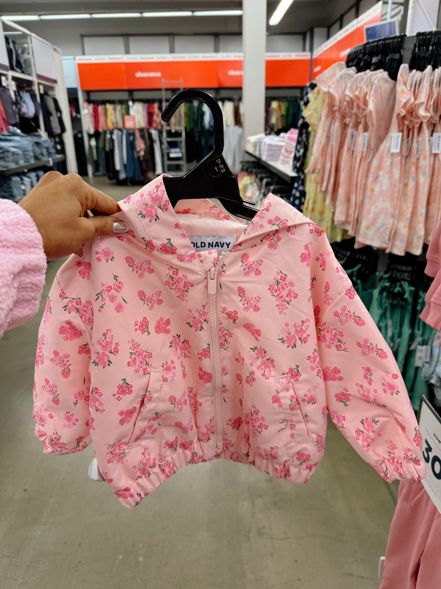 Pink floral rain jacket 🌸