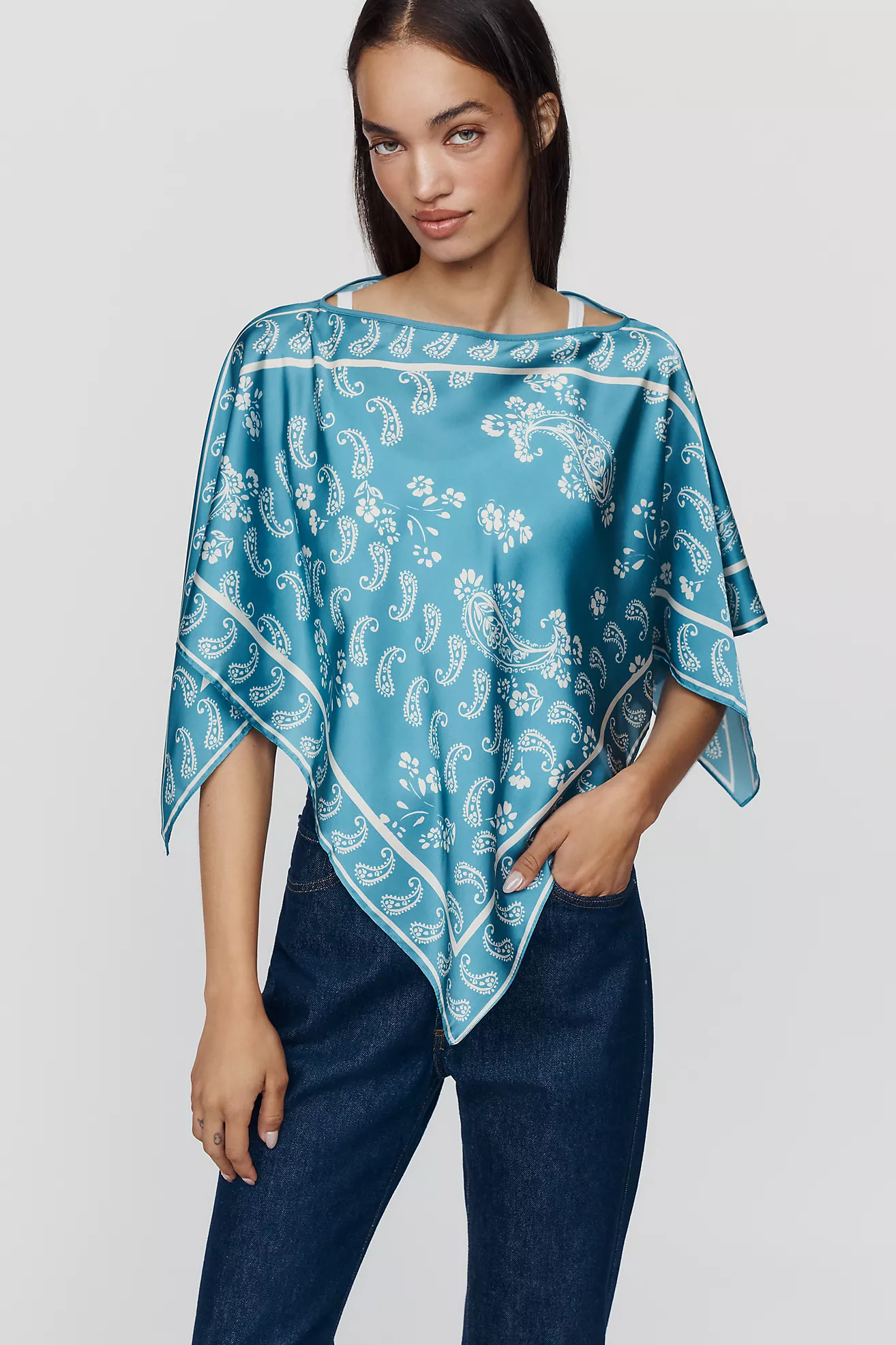By Anthropologie Printed Scarf Poncho | Anthropologie (US)