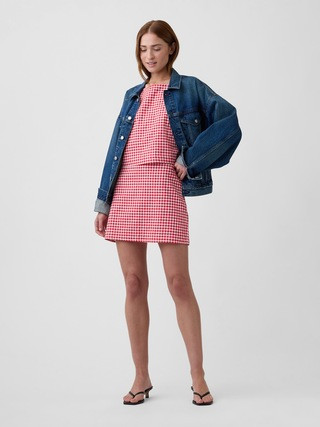 Linen-Blend Pull-On Mini Skirt | Gap Factory