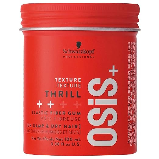 OSiS+ Thrill Fibre Gum – Medium Hold Flexible Style Control, 3.38 Oz – Bendable and Moldable ... | Amazon (US)
