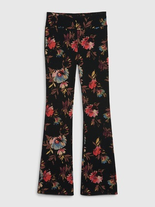 Kids Organic Cotton Floral Flare Leggings | Gap (US)