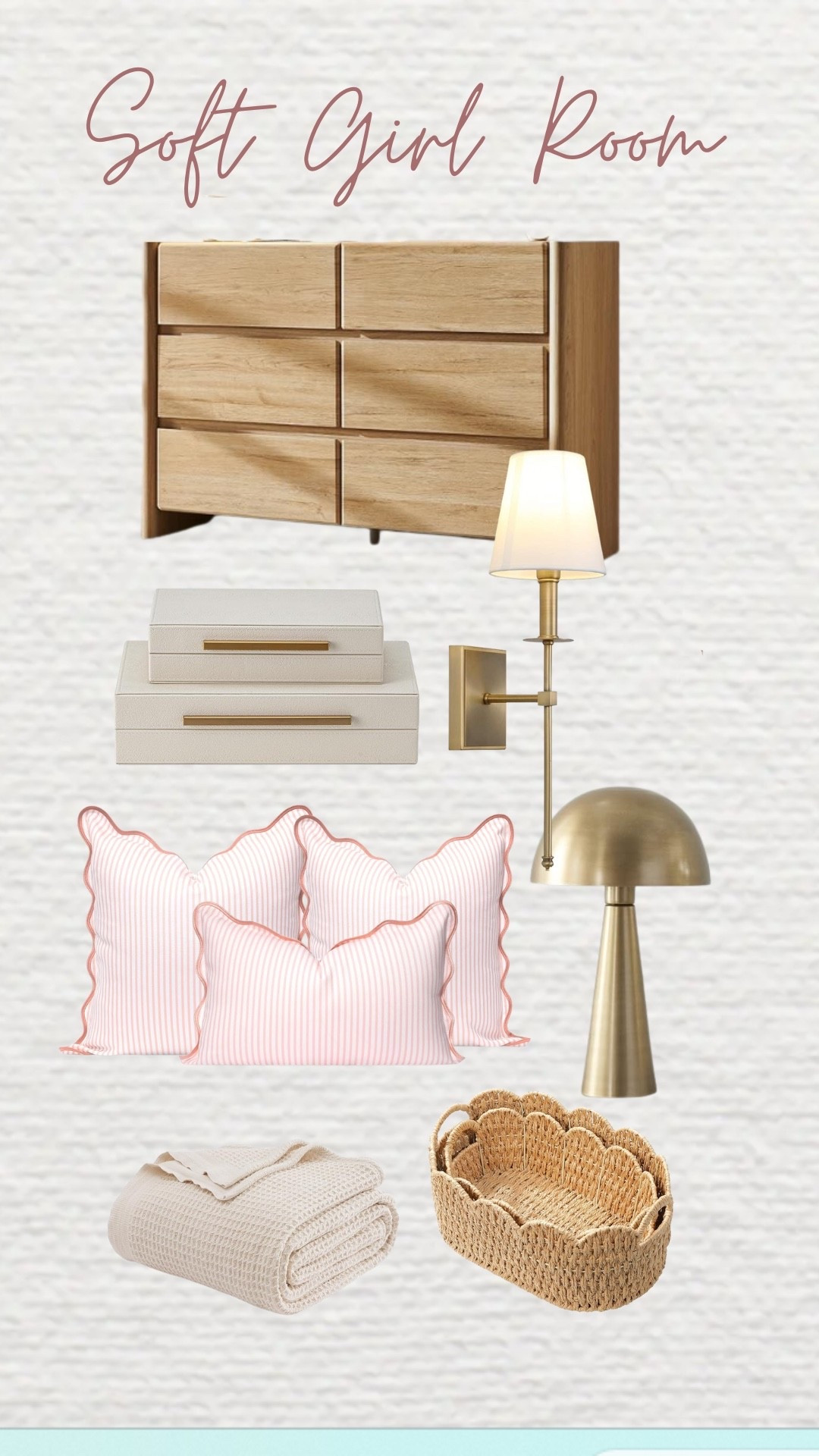 The softest girl room aesthetic 🤎

Warm wood furniture, blush striped pillows and elegant gold lighting create the perfect cozy bedroom vibe. These pieces instantly make a space feel soft, warm and beautifully styled.
Tap to shop the look.
GirlRoomDecor  CozyBedroom HomeDecorFinds




#LTKActive #LTKSeasonal #LTKHome