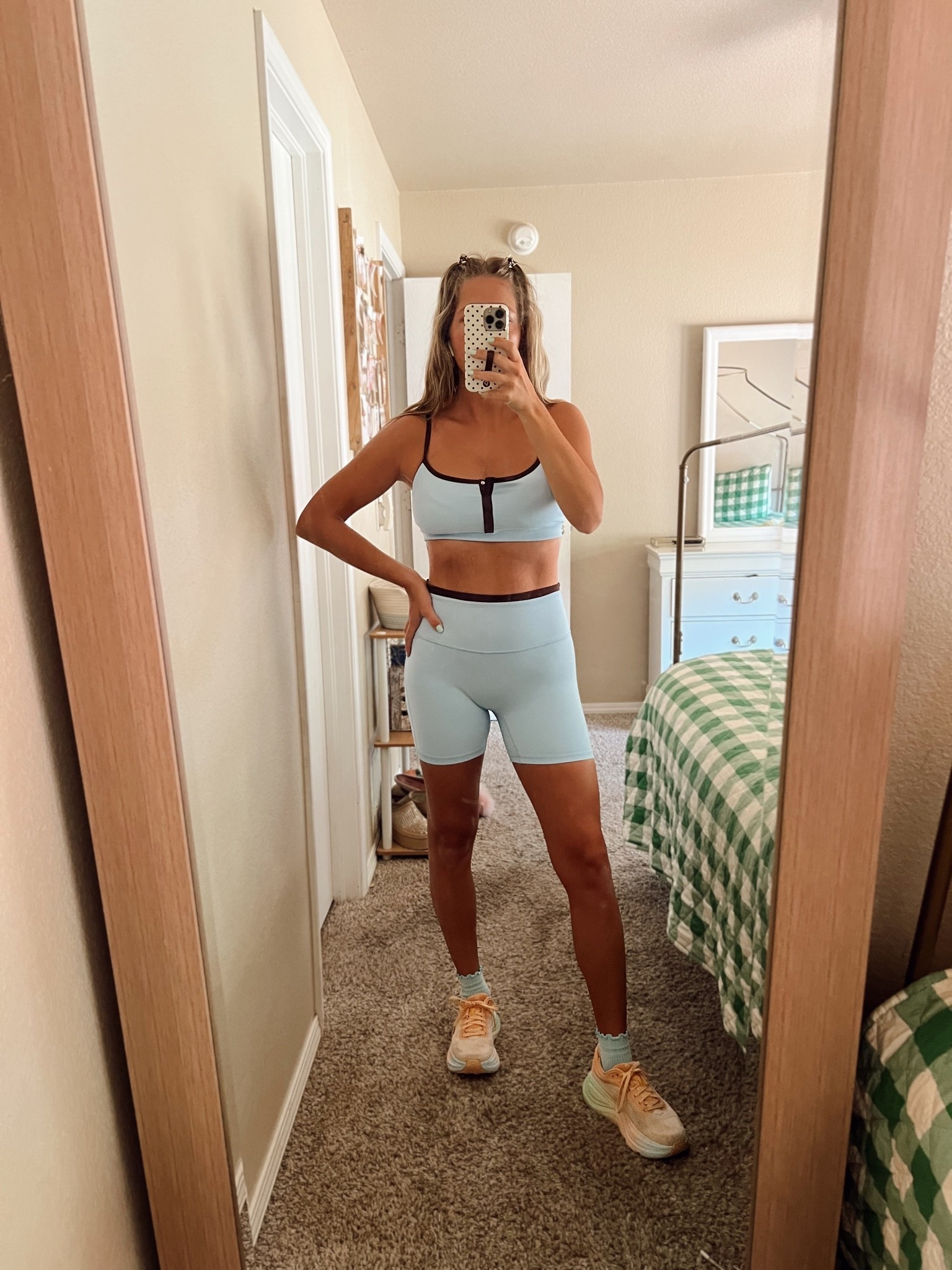 Two toned sports bra and biker set from @abercrombie on sale too!

#LTKfitnessgoals #LTKootd #LTKActive
