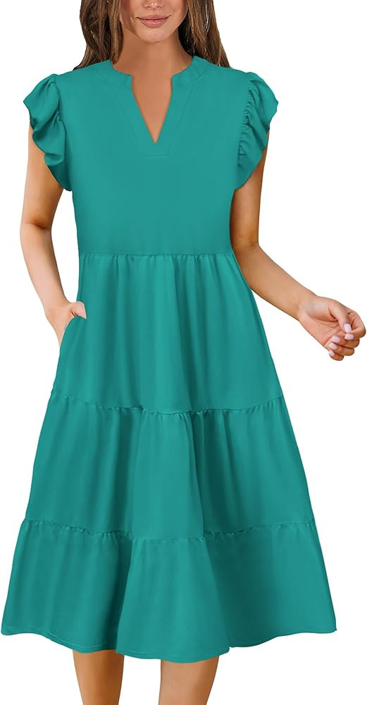 Summer Dresses for Women Casual Spring Midi Dress S-XXL | Amazon (US)