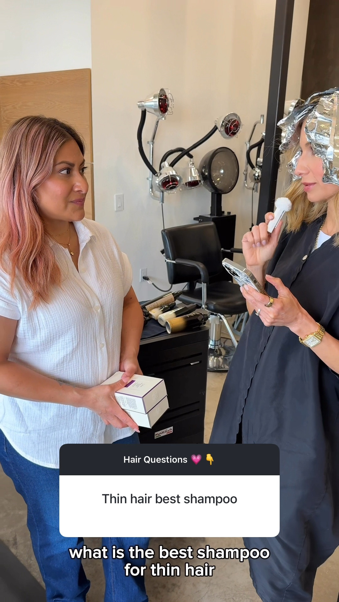 My hairstylist Gracie (@beautylovegrace) answered some questions about hair and gave us her recommendations. Question: Thin hair best shampoo? 

#LTKOver40 #LTKBeauty
