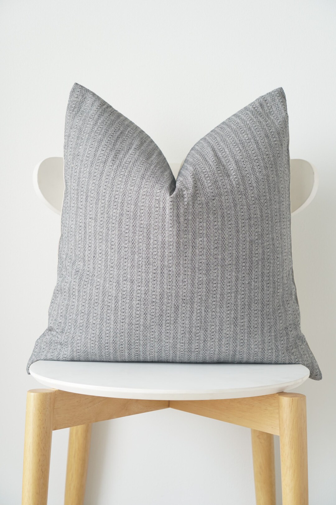 Gray Striped Pillow Cover - Etsy | Etsy (US)