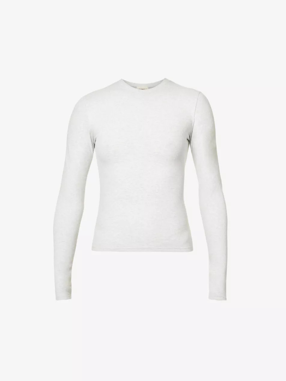 Scoop-neck slim-fit stretch-cotton top | Selfridges