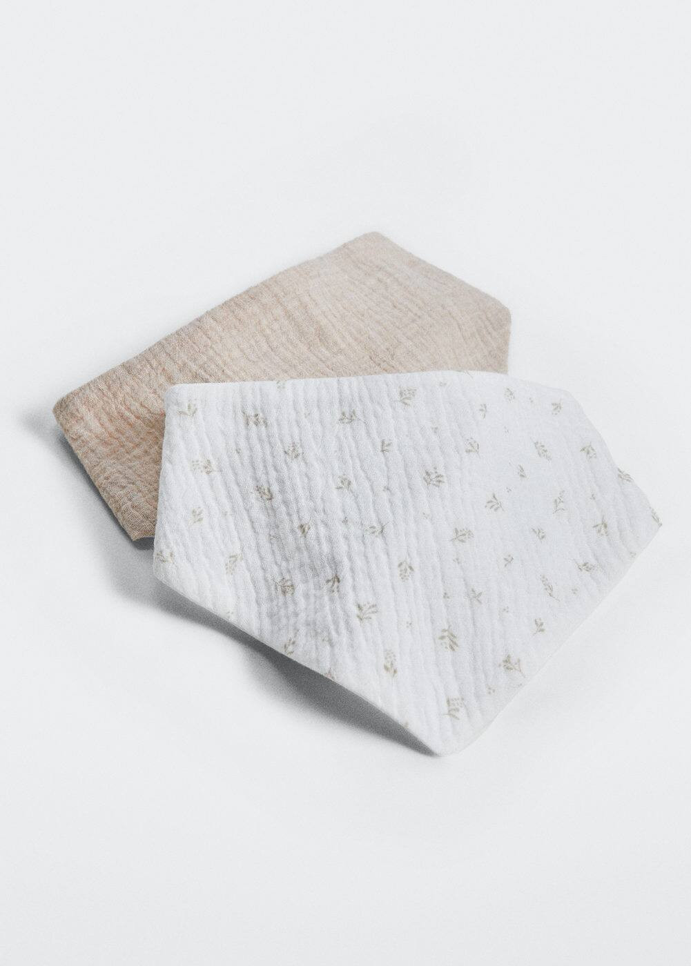 Pack of 2 cotton bibs   -  Girls | Mango Kids USA | MANGO (US)