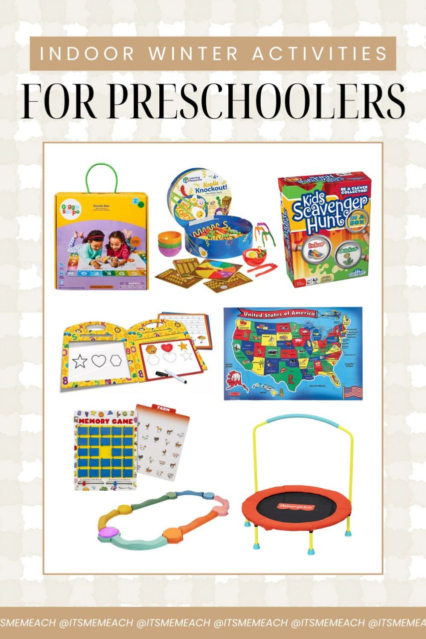 When it’s cold outside and the kids are bouncing off the walls, these indoor activities save the day. These preschool-friendly games and learning toys keep little minds busy and bodies moving, all while staying warm indoors. Perfect for snow days, quiet afternoons, or when you just need 20 minutes to drink your coffee while it’s still hot. 

 #LTKSeasonal #LTKHome #LTKKids