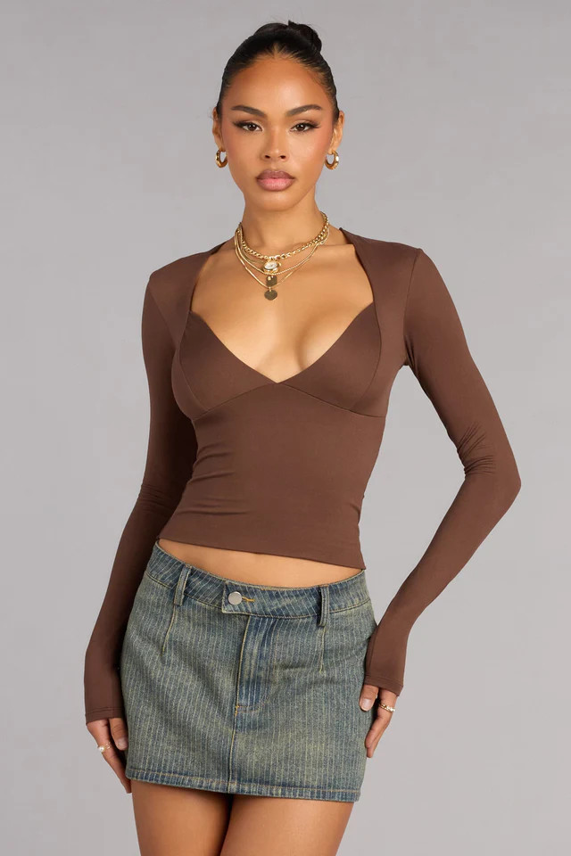 Own the Moment Long Sleeve Crop Top | Windsor Stores