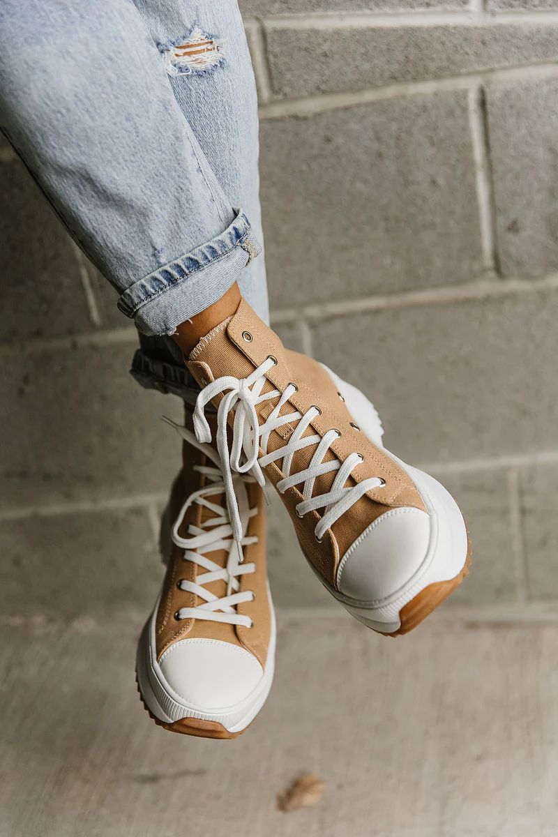 Willow High Top Sneakers - Camel | Mindy Mae's Market