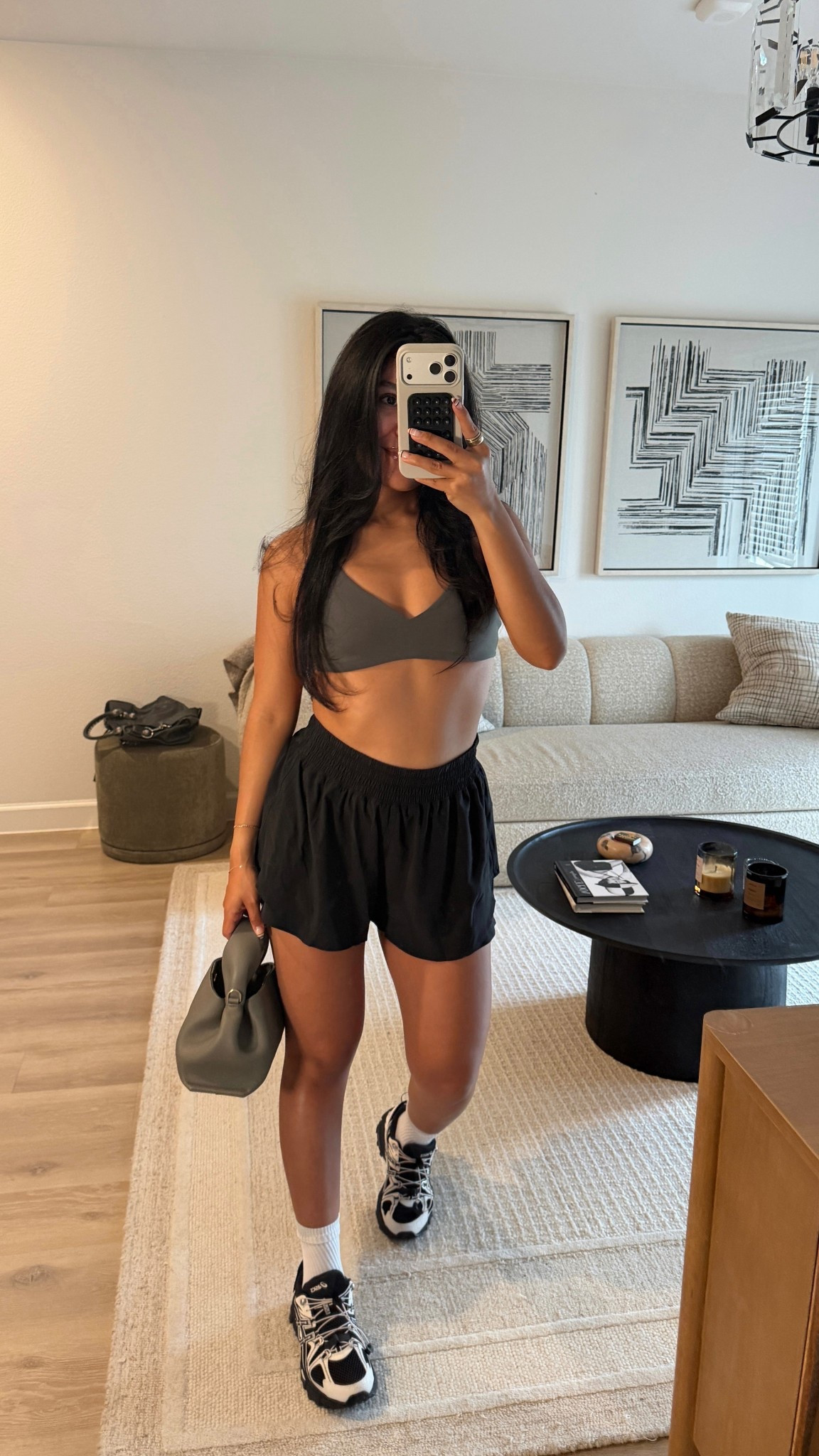 Gym fit today! Size small bra and medium shorts 