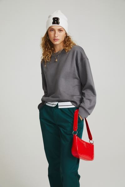 Sweatshirt - Dark gray - Ladies | H&M US | H&M (US + CA)