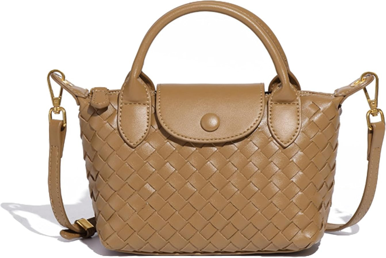 Woven Women Bag Fashion Clutch Luxury Crossbody Bag Leather Handbag Three Sizes Purse | Amazon (CA)