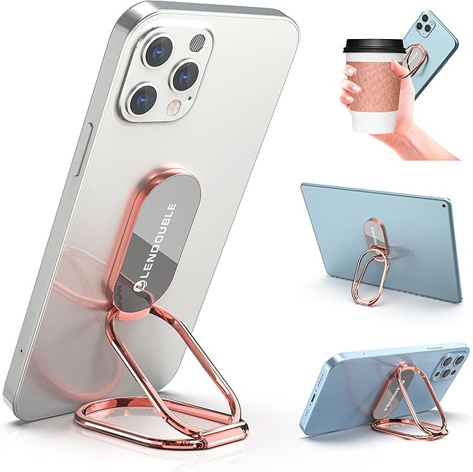 Adjustable Cell Phone Stand for Desk, Portable Phone Ring Holder Finger Kickstand Foldable Deskto... | Amazon (US)