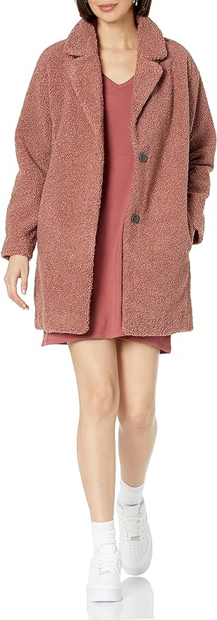 Amazon Essentials Women's Teddy Bear Fleece Oversized-Fit Lapel Jacket (Previously Daily Ritual) | Amazon (US)