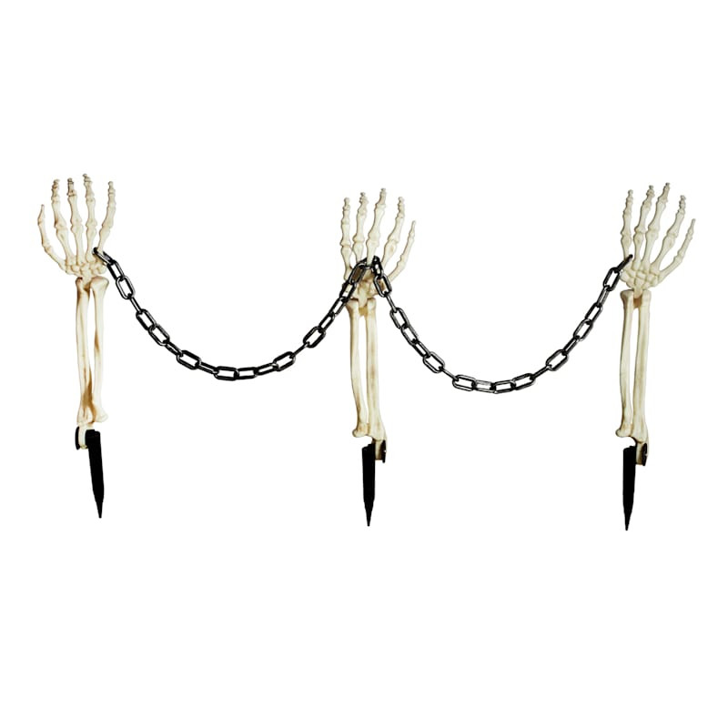 Skeleton Arms with Chains Yard Stake | At Home