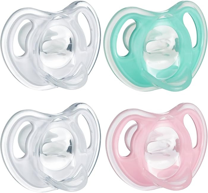 Tommee Tippee Ultra-Light Silicone Pacifier, 0-6 Months, Symmetrical One-Piece Design, BPA-Free S... | Amazon (US)
