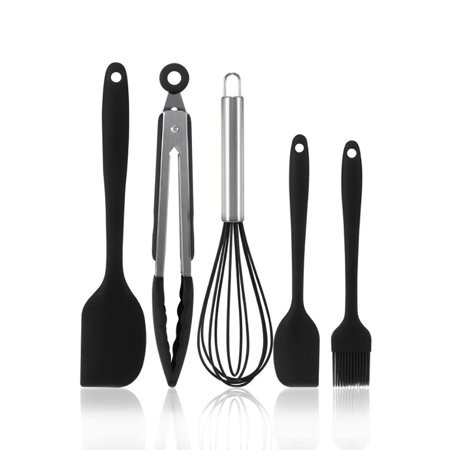 5-Piece Cooking Whisk Kitchen Utensils Brush Non-stick Cookware Silicone Spatula Tool Set | Walmart (US)