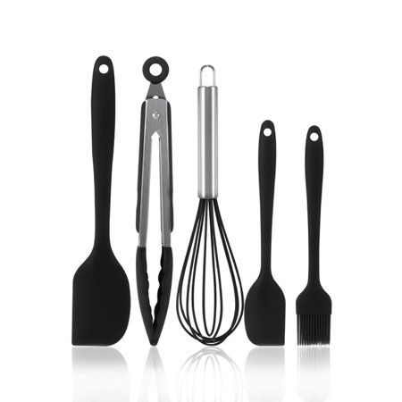 5-Piece Cooking Whisk Kitchen Utensils Brush Non-stick Cookware Silicone Spatula Tool Set | Walmart (US)